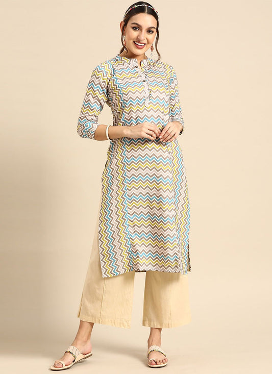 Party Wear Kurti Rayon Multi Colour Print Kurtis