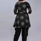 Party Wear Kurti Rayon Black Print Kurtis