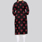 Party Wear Kurti Cotton Black Print Kurtis