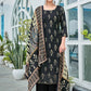 Floor Lenght Salwar Suit Pashmina Black Digital Print Salwar Kameez