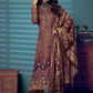 Palazzo Salwar Suit Pashmina Brown Digital Print Salwar Kameez