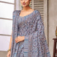 Contemporary Pashmina Blue Digital Print Saree