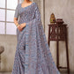 Contemporary Pashmina Blue Digital Print Saree