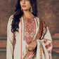 Palazzo Salwar Suit Pashmina Brown Digital Print Salwar Kameez