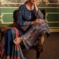 Palazzo Salwar Suit Pashmina Blue Digital Print Salwar Kameez