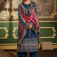 Palazzo Salwar Suit Pashmina Blue Digital Print Salwar Kameez