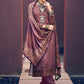 Pant Style Suit Pashmina Purple Digital Print Salwar Kameez