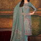 Salwar Suit Pashmina Blue Digital Print Salwar Kameez