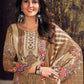 Salwar Suit Pashmina Brown Digital Print Salwar Kameez