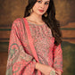 Floor Lenght Salwar Suit Pashmina Pink Digital Print Salwar Kameez