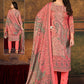 Floor Lenght Salwar Suit Pashmina Pink Digital Print Salwar Kameez