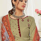 Trendy Suit Pashmina Green Embroidered Salwar Kameez