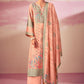 Palazzo Salwar Suit Pashmina Peach Digital Print Salwar Kameez