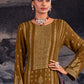 Palazzo Salwar Suit Pashmina Gold Jacquard Work Salwar Kameez