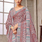 Contemporary Pashmina Lavender Digital Print Saree