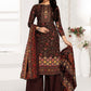 Palazzo Salwar Suit Pashmina Maroon Print Salwar Kameez