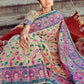 Contemporary Pashmina Peach Kashmiri Saree