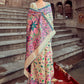Contemporary Pashmina Peach Kashmiri Saree