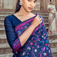 Classic Pashmina Blue Kashmiri Saree