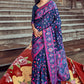 Classic Pashmina Blue Kashmiri Saree