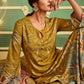 Palazzo Salwar Suit Pashmina Mustard Digital Print Salwar Kameez