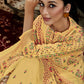 Salwar Suit Pashmina Yellow Print Salwar Kameez