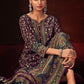 Salwar Suit Pashmina Purple Digital Print Salwar Kameez