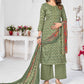 Salwar Suit Pashmina Green Embroidered Salwar Kameez