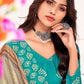 Salwar Suit Pashmina Turquoise Digital Print Salwar Kameez