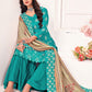 Salwar Suit Pashmina Turquoise Digital Print Salwar Kameez