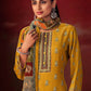 Palazzo Salwar Suit Pashmina Yellow Digital Print Salwar Kameez