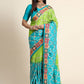 Trendy Saree Silk Blue Green Patch Border Saree