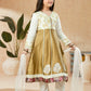 Anarkali Suit Handloom Silk Brown Embroidered Kids