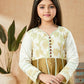 Anarkali Suit Handloom Silk Brown Embroidered Kids