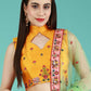 Lehenga Style Saree Silk Multi Colour Embroidered Lehenga Choli