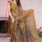 Classic Chiffon Mustard Patola Print Saree