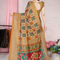 Classic Chiffon Mustard Patola Print Saree