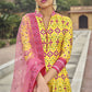 Gown Silk Yellow Patola Print Gown