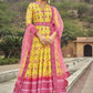 Gown Silk Yellow Patola Print Gown