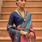 Classic Patola Silk Blue Red Weaving Saree