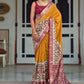 Classic Patola Silk Mustard Aari Work Saree