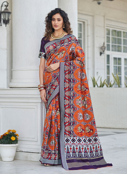 Classic Patola Silk Multi Colour Weaving Saree