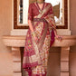 Trendy Saree Patola Silk Maroon Patch Border Saree