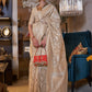 Classic Patola Silk Beige Hand Work Saree