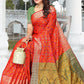 Contemporary Patola Silk Red Weaving Saree