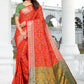 Contemporary Patola Silk Red Weaving Saree