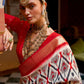 Trendy Saree Patola Silk Red White Weaving Saree