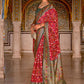 Designer Patola Silk Red Weaving Saree