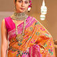 Traditional Saree Patola Silk Mustard Rani Weaving Saree