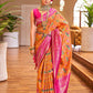 Traditional Saree Patola Silk Mustard Rani Weaving Saree